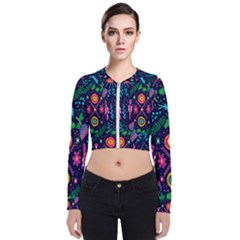 Pattern-vector Long Sleeve Zip Up Bomber Jacket by nate14shop