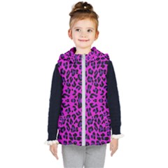 Pattern-tiger-purple Kids  Hooded Puffer Vest