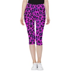 Pattern-tiger-purple Inside Out Lightweight Velour Capri Leggings  by nate14shop