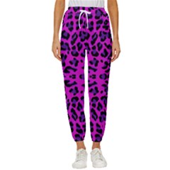 Pattern-tiger-purple Cropped Drawstring Pants by nate14shop