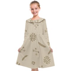 Pattern Frozen Kids  Midi Sailor Dress