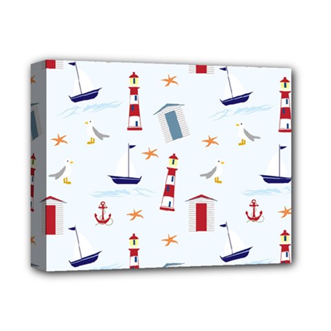 Nautical-ilustrasi Deluxe Canvas 14  X 11  (stretched) by nate14shop