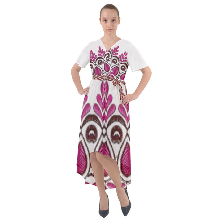 IM Fourth Dimension Colour 2 Front Wrap High Low Dress