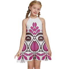 Im Fourth Dimension Colour 2 Kids  Halter Collar Waist Tie Chiffon Dress by imanmulyana