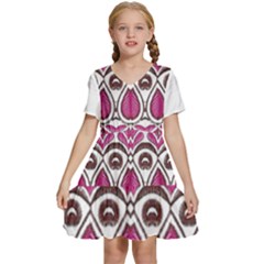 Im Fourth Dimension Colour 2 Kids  Short Sleeve Tiered Mini Dress by imanmulyana