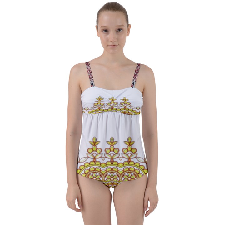 IM Fourth Dimension Colour 4 Twist Front Tankini Set