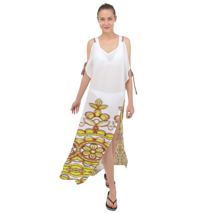 IM Fourth Dimension Colour 4 Maxi Chiffon Cover Up Dress