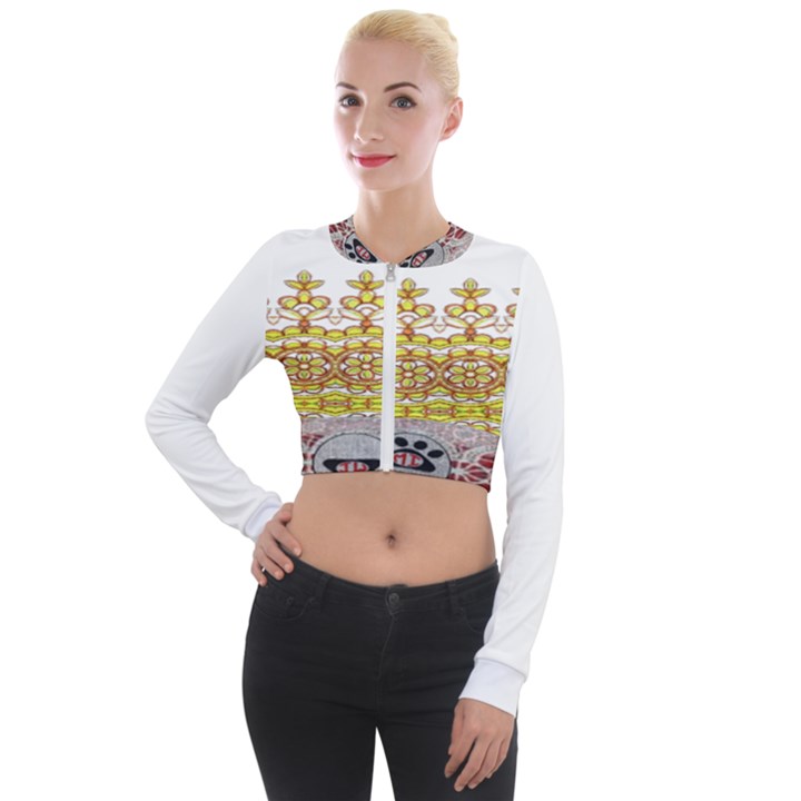 IM Fourth Dimension Colour 4 Long Sleeve Cropped Velvet Jacket