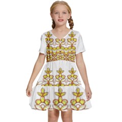 IM Fourth Dimension Colour 4 Kids  Short Sleeve Tiered Mini Dress