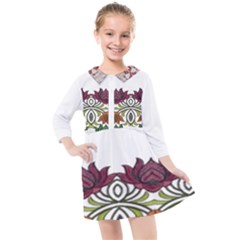 Im Fourth Dimension Colour 3 Kids  Quarter Sleeve Shirt Dress