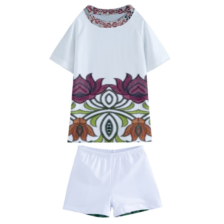 IM Fourth Dimension Colour 3 Kids  Swim Tee and Shorts Set