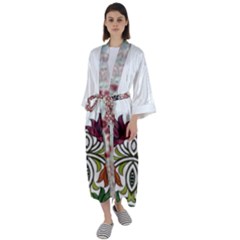 Im Fourth Dimension Colour 3 Maxi Satin Kimono