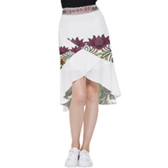 Im Fourth Dimension Colour 3 Frill Hi Low Chiffon Skirt