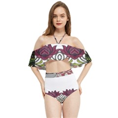 Im Fourth Dimension Colour 3 Halter Flowy Bikini Set 