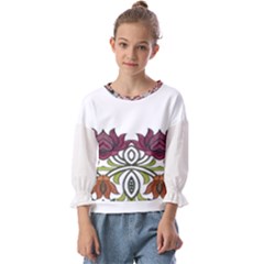 Im Fourth Dimension Colour 3 Kids  Cuff Sleeve Top