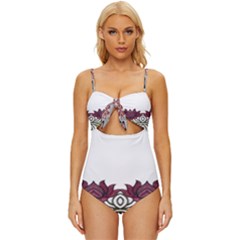 Im Fourth Dimension Colour 3 Knot Front One-piece Swimsuit