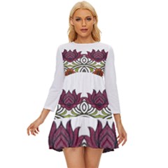 Im Fourth Dimension Colour 3 Long Sleeve Babydoll Dress