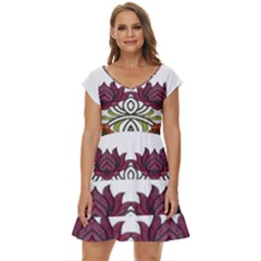 Im Fourth Dimension Colour 3 Short Sleeve Tiered Mini Dress