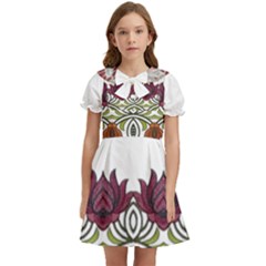 Im Fourth Dimension Colour 3 Kids  Bow Tie Puff Sleeve Dress