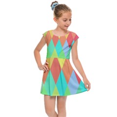 Low-poly Kids  Cap Sleeve Dress by nate14shop