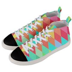 Low-poly Men s Mid-top Canvas Sneakers by nate14shop