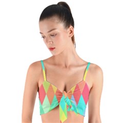 Low-poly Woven Tie Front Bralet by nate14shop