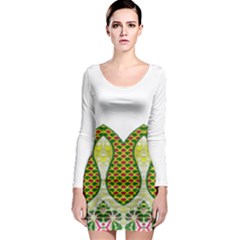 Im Fourth Dimension Colour 5 Long Sleeve Bodycon Dress