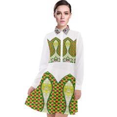 Im Fourth Dimension Colour 5 Long Sleeve Chiffon Shirt Dress