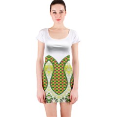 Im Fourth Dimension Colour 5 Short Sleeve Bodycon Dress