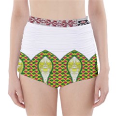 Im Fourth Dimension Colour 5 High-waisted Bikini Bottoms by imanmulyana