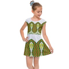 Im Fourth Dimension Colour 5 Kids  Cap Sleeve Dress