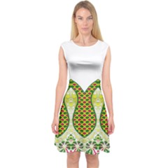 Im Fourth Dimension Colour 5 Capsleeve Midi Dress