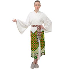 Im Fourth Dimension Colour 5 Maxi Velour Kimono