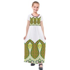 Im Fourth Dimension Colour 5 Kids  Short Sleeve Maxi Dress