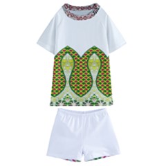 Im Fourth Dimension Colour 5 Kids  Swim Tee And Shorts Set