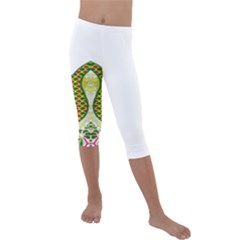 Im Fourth Dimension Colour 5 Kids  Lightweight Velour Capri Leggings 