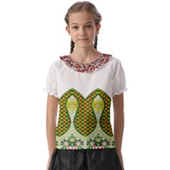 Im Fourth Dimension Colour 5 Kids  Frill Chiffon Blouse