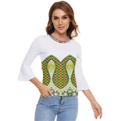 Im Fourth Dimension Colour 5 Bell Sleeve Top