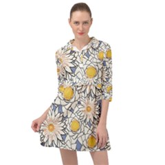 Flowers Mini Skater Shirt Dress by nate14shop