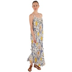 Flowers Cami Maxi Ruffle Chiffon Dress by nate14shop