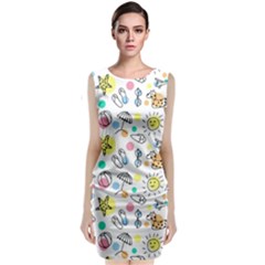 Doodle Classic Sleeveless Midi Dress by nate14shop