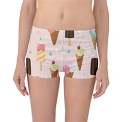 Cute-pink-ice-cream-and-candy-seamless-pattern-vector Boyleg Bikini Bottoms by nate14shop