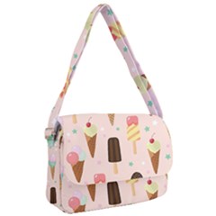 Cute-pink-ice-cream-and-candy-seamless-pattern-vector Courier Bag by nate14shop