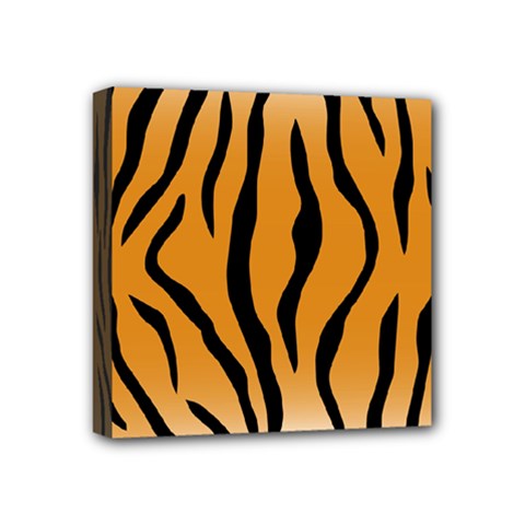 Animal-tiger Mini Canvas 4  X 4  (stretched) by nate14shop