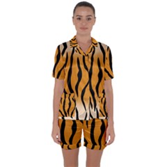 Animal-tiger Satin Short Sleeve Pajamas Set by nate14shop