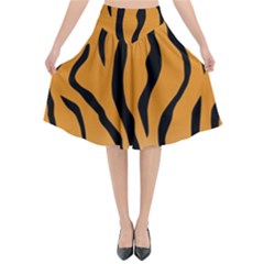 Animal-tiger Flared Midi Skirt by nate14shop