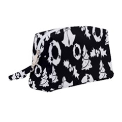 Backdrop-black-white,christmas Wristlet Pouch Bag (medium) by nate14shop