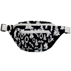 Backdrop-black-white,christmas Fanny Pack by nate14shop