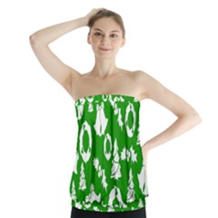 Backdrop-green-white Strapless Top by nate14shop