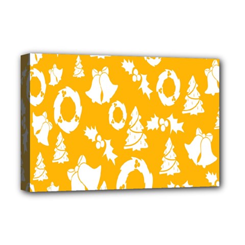 Backdrop-yellow-white Deluxe Canvas 18  X 12  (stretched)